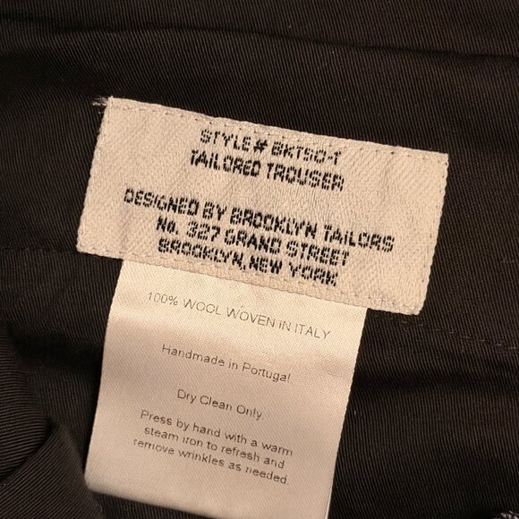 Brooklyn Tailors  BKT50 Tailored Trousers in Birdseye Weave - Steel Blue SZ 5 - Picture 5 of 5